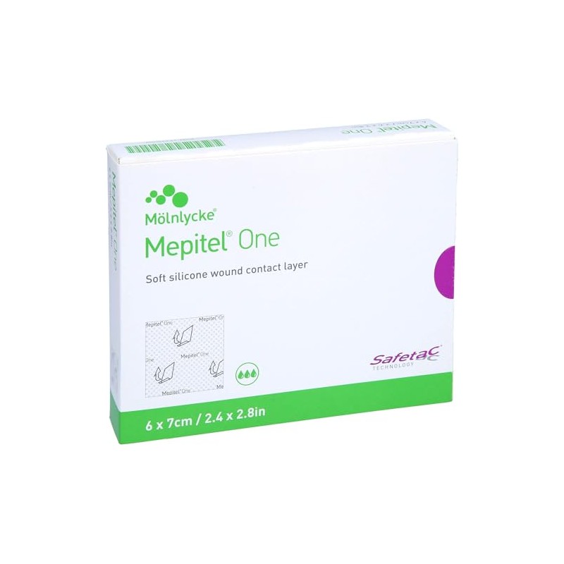 Mepitel One Safetac Wound Dressing 6cm x 7cm x 5