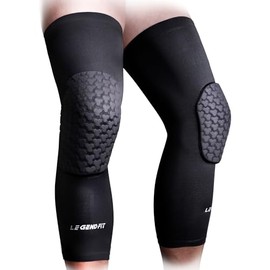 Basketball Long Knee Pads for Kids Youth Adults Padded Compression Leg Sleeves for Volleyball Football 1 Pair