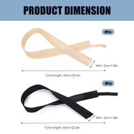 8Pcs Hat Size Reducer, Hat Sweat Liner, Hat Reducer Inserts Tape, Hat Size Tape, Hat Shaper Insert, Adjustable Tape Bands for Hats Caps Sewing Crafts