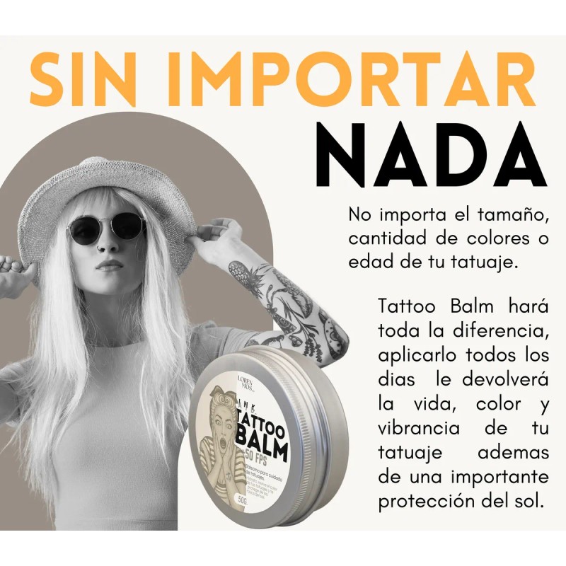Balsamo Para Tatuajes +50 Fps - Hidrata Y Protege Del