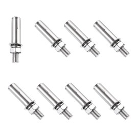 PATIKIL M10 x 60mm Expansion Bolts, 8Pcs 304 Stainless Steel Expansion Screw Bolts Sleeve Anchoring Fastener for Wall Concrete Brick Wall Drywall Air Conditioner, Silver