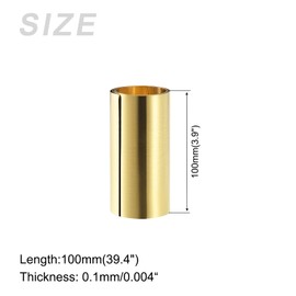 METALLIXITY Brass Sheet (1000 mm x 100 mm x 0.1 mm) 2 Pieces Metal Sheet Plates - for Home Kitchen Back Wall Craft Project