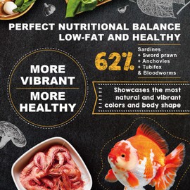 Ultra Fresh Apex Goldfish Color Boosting Crisps, Color Boosting Premium All Natural Ingredients Goldfish Fish Food, Slow Sinking, 4.23 oz