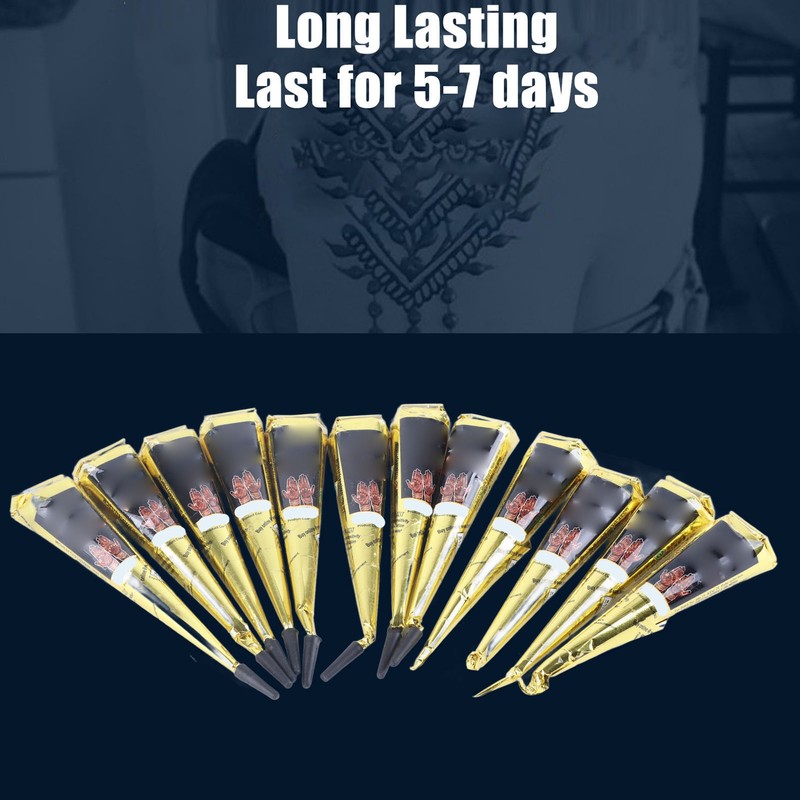12 Pack Temporary Tattoo Painting Paste Cone Body Art Drawing