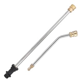 2pcs Pressure Washer Extension Wand for Karcher K2 K3 K4 K5 K6 K7, Extension Lance (15.7"/40cm) + 30°Curved Extension Rod (8.7"/22cm) Stainless Steel Dirt Blaster Power Lance for Karcher