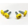 Replacement Number Plate Fitting Kit 4 Yellow Oversized Screws with