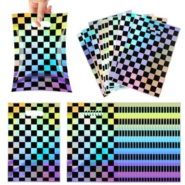 SKTMH 100 Pcs Racing Car Party Decorations Iridescent Race Car Party Favor Bags Race Car Candy Bags Race Car Gift Bag Racing Car Treat Bag Racing Car Party Supplies Race Car Birthday Party Decorations
