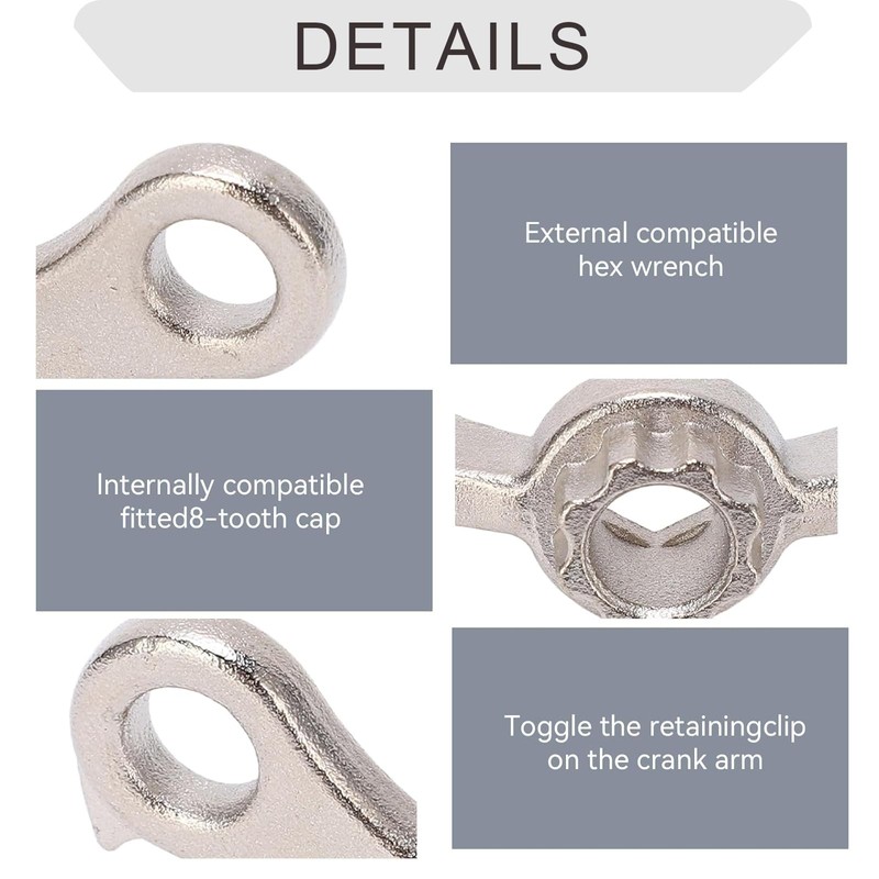 Wjelet Bicycle Crank Removal Tool, 2 in 1 Bicycle Crank