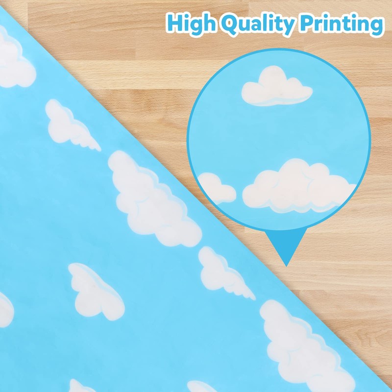Blue Party Table Cloth Plastic Table Cover 274 x 137