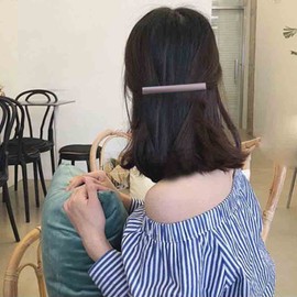 Yheakne Boho Hair Clip Rectangle Bar Hair Barrette Geometric Hair Clips Barrette Decorative Hair Accessories for Women and Girls Gifts (Khaki)