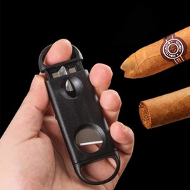 Cigar Cutter Guillotine V-Cut Cigar Cutter Cigar Punch with Key Chain 4 Pack (4)