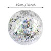 Xtahdge 40cm/16" Beach Ball Transparent Inflatable Pool Toy Ball with