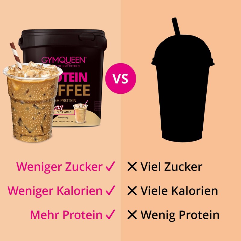GymQueen Protein Coffee Matcha Raspberry 450 g, High Protein Coffee,