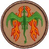 Emerald Green Dragon Patrol Patch - 2" Round!