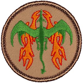 Emerald Green Dragon Patrol Patch - 2" Round!