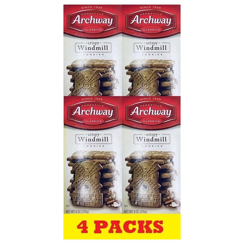 Archway 4x Archway Homestyle Classics Crispy Windmill Cinn Almond Cookies