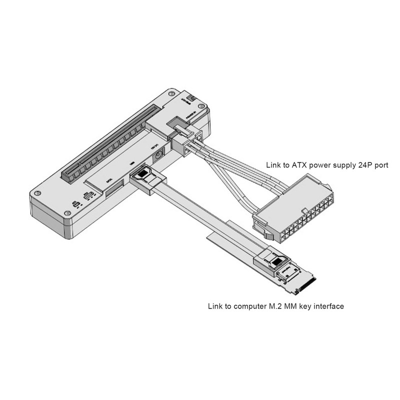 Laptop External Independent Video Card Dock for PCIE M.2 M