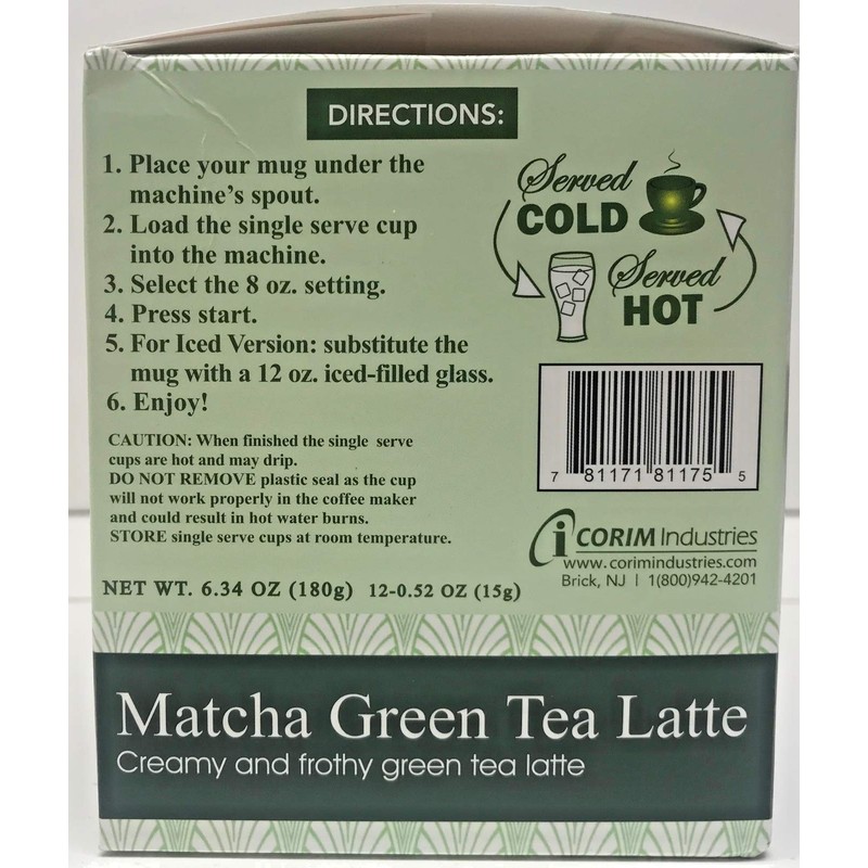Matcha Green Tea Latte, 48 Single Serve Cups