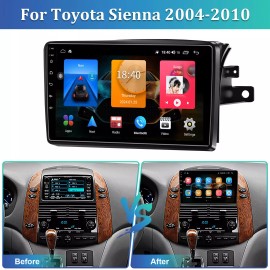 Unbranded Android 12 Car Radio Stereo GPS Apple CarPlay For Toyota Sienna 2004-2010 JBL