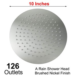 NearMoon Rain Shower Head, Ultra-Thin Design-Pressure Boosting, Awesome Some Experience, High Flow Stainless Steel Rainfall Head (10 Inch, Brushed Nickel)