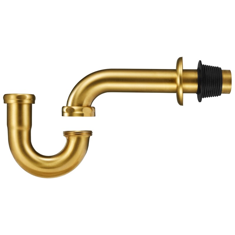 18 Gauge Solid Brass P-Trap 1 1/4” OD, Heavy Duty