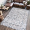 JONATHAN Y WSH321B-5 Brandy Rustic Border Low-Pile Machine-Washable Area Rug,