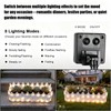 Solar Planter Lights Outdoor, 12-inch Rectangular LED Flower Pot with