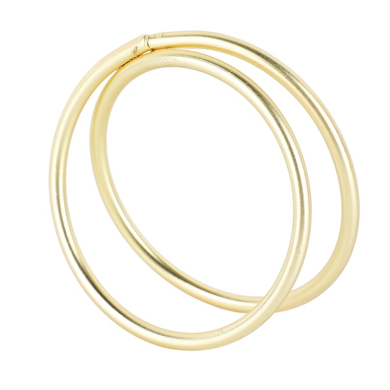 12pcs Spiral Napkin Rings Matte Gold Electroplating Prevent Fading Table