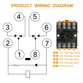 Weasch Power Relay MK2P-I, AC 110V Coil, DPDT, 8 Pin, with Plug-in Terminal Socket Base PYF83A (1)