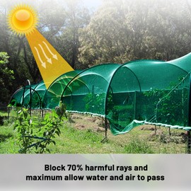 LOVE STORY 70% Shade Cloth Roll 5'10" x 100 ft Screen Cover for Garden, Greenhouse, Patio, Canopy (Green)