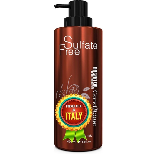 Moroccan Argan Oil Conditioner Sulfate Free - Best for Damaged, Dry, Curly or Frizzy Hair - Thickening for Fine / Thin Hair, Safe for Color-Treated, Keratin Treated Hair, Professional Line