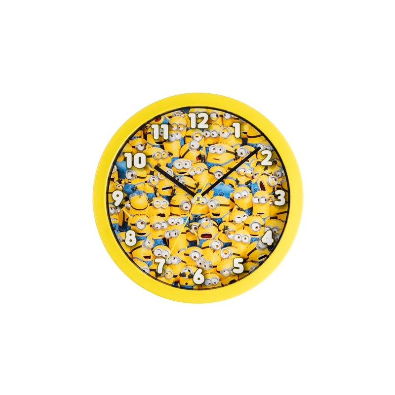 Accutime Kids Yellow Minions Wall Clock for Room Home Kitchen