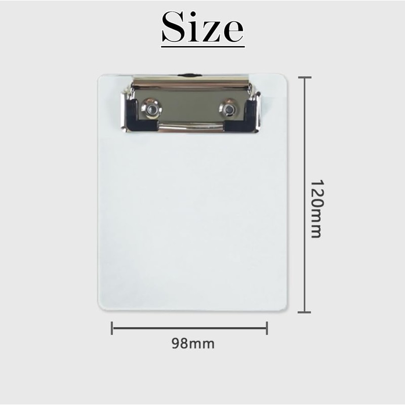 R/K Mini Clipboard with Hook, Compact, Cute, 5 Colors Variation,