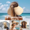 PFFY Sun Hats for Women Straw Beach Hat Packable Foldable