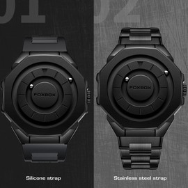 Weicam Unisex Simple Magnetic Levitation Balls Octagon Dial Analog Quartz Wristwatches (Silicone)