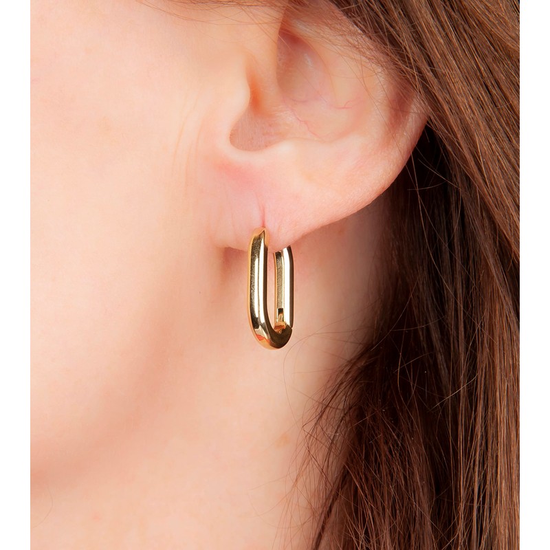 Traveller Creole Earrings Stainless Steel Various Colours, Stainless Steel