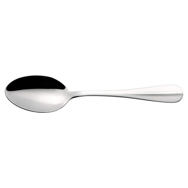 Grunwerg Baguette Pattern Dessert Spoons, 18/0 Stainless Steel, Mirror Finish - Everyday Parish Collection (Pack of 12)