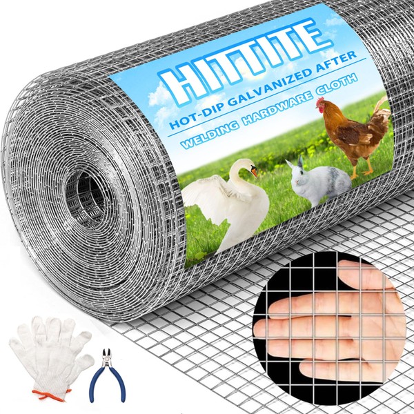 HITTITE Hardware Cloth 1/4 inch 36in x 100 ft, Hot-dip