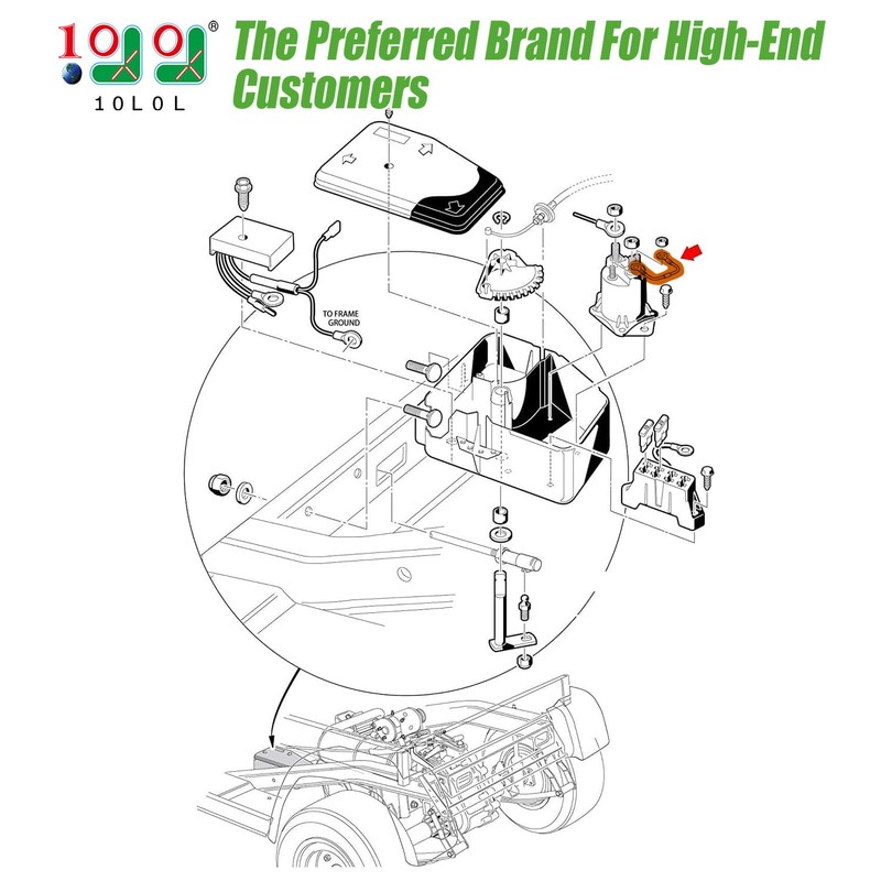 10L0L Golf Cart Solenoid Resistor for EZGO 21764G1, Club Car
