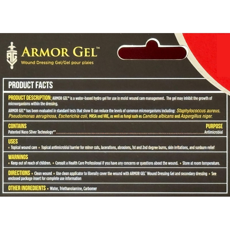 Silver Biotics Armor Gel Wound Dressing Gel | First Aid