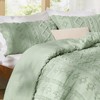 Bedsure Tufted Boho Comforter Set Twin Size - Sage Green