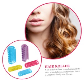 Vaguelly 36pcs Self Grip Hair Rollers for DIY Wavy Hair Styling for Easy Curling Random Color