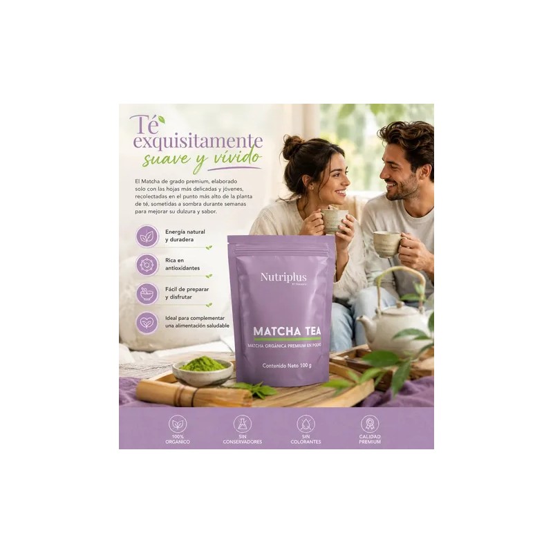 Matcha Tea: Matcha Orgánica Premium En Polvo 100g Farmasi