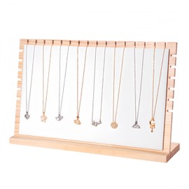 humberboat Wood Necklace Display Stand for Selling, Chain Necklace Holder Rack for Show,Jewelry Organizer Necklace Chains Holder for Home 15.8 x 9.4 inches