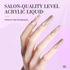 Saviland Acrylic Liquid – 16.91OZ/500ML Acrylic Liquid for Acrylic Powder Large Capacity Low Odor for Nail Extension & Carving Home DIY Nail Salon Use