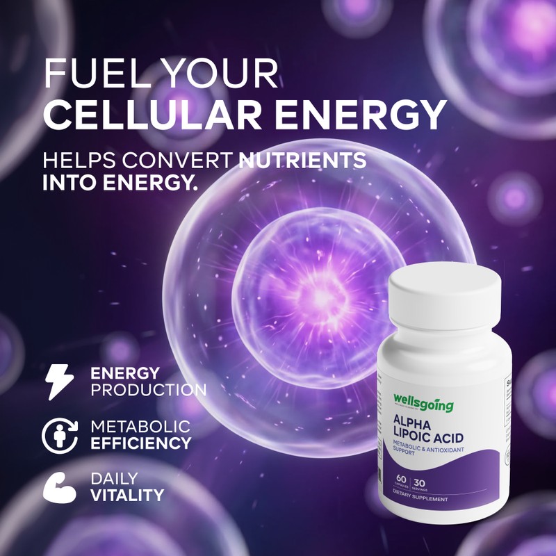 Wellsgoing Alpha Lipoic Acid 600 mg | Powerful Antioxidant &