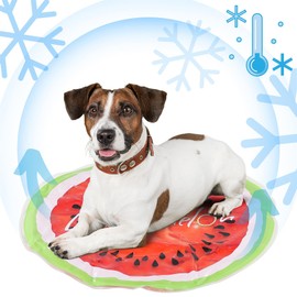 Dog Cooling Mat Self-Cooling Gel Pad with Fruit Design Pet Cooling Pad Kennel Crate Sleeping Mattress Summer Heat Relief Durable and Easy to Clean