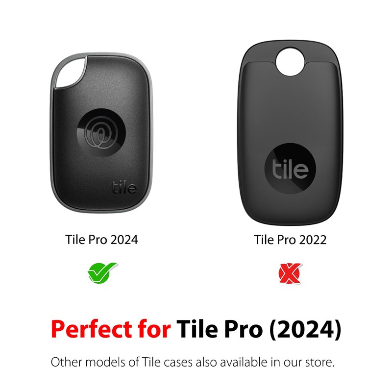 Silicone Case for Tile Pro 2024 with Keychain, 2 Pack