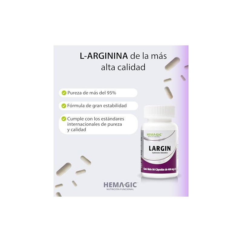 LARGIN L-Arginina Pura - Suplemento Alimenticio