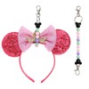 Fancheer Mouse Ears Holder for Backpack Bag Beaded Lanyard Keychain
